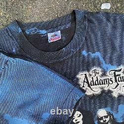 Vintage Le T-shirt De La Famille Adams Tout Sur Imprimer Poster Imprimer Rare Taille Grand