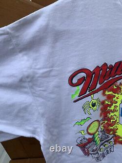 Vintage Miller Lite Thriller T-shirt XL Thème Halloween Bière Rare Zombie 1990