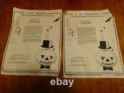 Vintage RARE Halloween 1989 Martin Paul M. et Mme Citrouille JOL Affichage Décorations