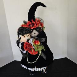 Vintage Rare APPLE WHIMSEYS 24 Chat Sorcière avec Hibou par Lita Gates 1978 Halloween