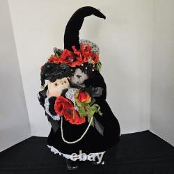 Vintage Rare APPLE WHIMSEYS 24 Chat Sorcière avec Hibou par Lita Gates 1978 Halloween