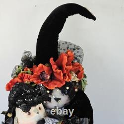 Vintage Rare APPLE WHIMSEYS 24 Chat Sorcière avec Hibou par Lita Gates 1978 Halloween