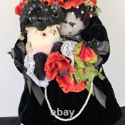 Vintage Rare APPLE WHIMSEYS 24 Chat Sorcière avec Hibou par Lita Gates 1978 Halloween