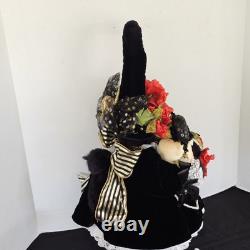 Vintage Rare APPLE WHIMSEYS 24 Chat Sorcière avec Hibou par Lita Gates 1978 Halloween