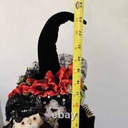 Vintage Rare APPLE WHIMSEYS 24 Chat Sorcière avec Hibou par Lita Gates 1978 Halloween