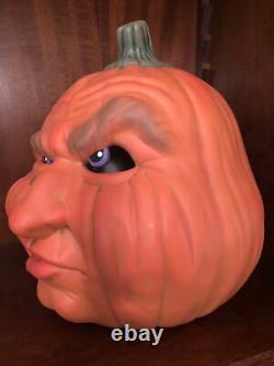 Vintage Rare Céramique Halloween Citrouille Jack'o' Lantern Creepy Face Working