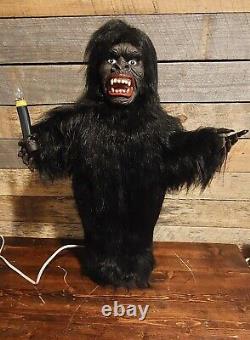 Vintage Rare Halloween Motionette Top Pierre Animée Gorilla Ape Travaux Scary 80s