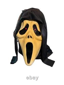 Vintage Scream Film Ghostface Fun World Molded Head Figure Blinking Yeux Rare