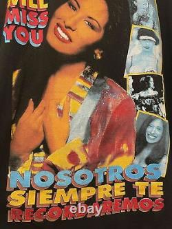 Vintage Selena Chemise 1990 Rap Tee Nous Allons Vous Manquer Amor Prohibido Rare