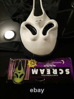 Vintage Tagged Scream Ghostface Mask Mk Stamp Asis Fun World Squinty Eyes Rare