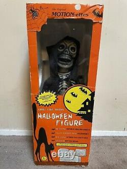 Vintage Telco Halloween Glow Head Skeleton Avec Cape 1980s Retro Rare Avec Boîte