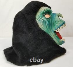 Vintage Topstone Fang Face Monster Masque Bleu Noir Gorilla Alien Halloween Rare