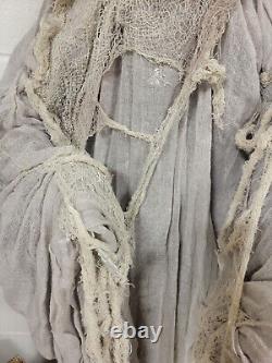 Visions saisonnières vintage boîte originale squelette robed Halloween yeux brillants rares