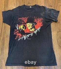 Vtg 1987 Freddy Krueger Chemise Nightmare Sur Elm Street 3 XL 80s Rare Halloween