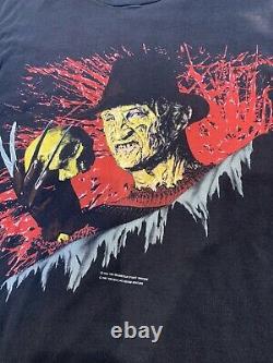 Vtg 1987 Freddy Krueger Chemise Nightmare Sur Elm Street 3 XL 80s Rare Halloween