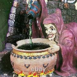 Vtg 1996 Halloween Witch Cauldron Funtain Decor New Ultra Rare