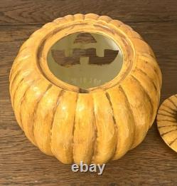 Vtg Atlantic Mold Céramique Citrouille Jack O'Lantern Grande 10 RARE Halloween