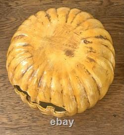Vtg Atlantic Mold Céramique Citrouille Jack O'Lantern Grande 10 RARE Halloween