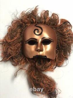 Vtg Cesar Rare Tête Pleine Cheveux Creepy Snake Halloween Soft Wig Mask Old Horror