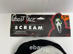 Vtg. Ghostface Scream Masque Menthe Sur Tag Europe Fun World? C'est Le Dernier? Rare Voir Descr