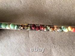 Vtg ROSBRO Tube à Bonbons en Plastique avec Chat Noir et Sorcière Halloween Paille Jouet RARE