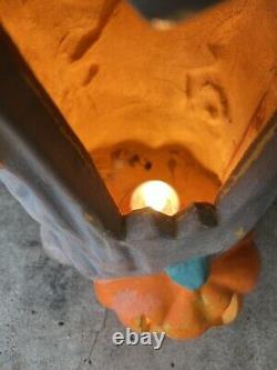 Vtg Rare 35 Blow Mold Spooky Arbre D'halloween Lumière J-o-l Mousse En Plastique De Citrouille