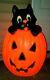 Vtg Rare Halloween Tpi Sorcière Citrouille Et Black Cat En Plastique Lighted Blow Mold 26